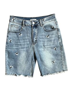 Tea n Rose Floral Jean Shorts